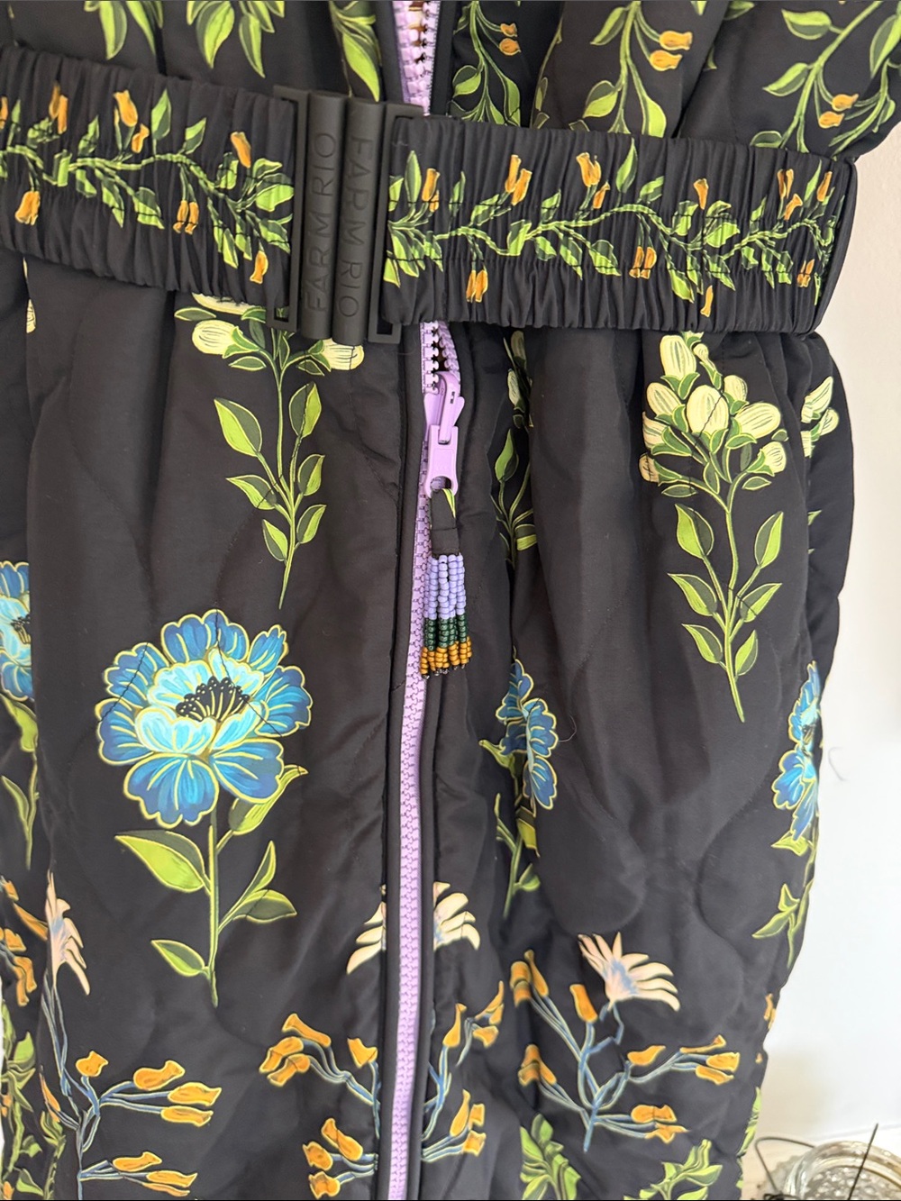 ⭐️NWT Farm Rio Black Winter Garden Reversible Puffer Coat⭐️ - Picture 11 of 14